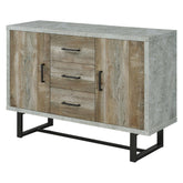 Abelardo 3-drawer Accent Cabinet Weathered Oak and Cement 953565