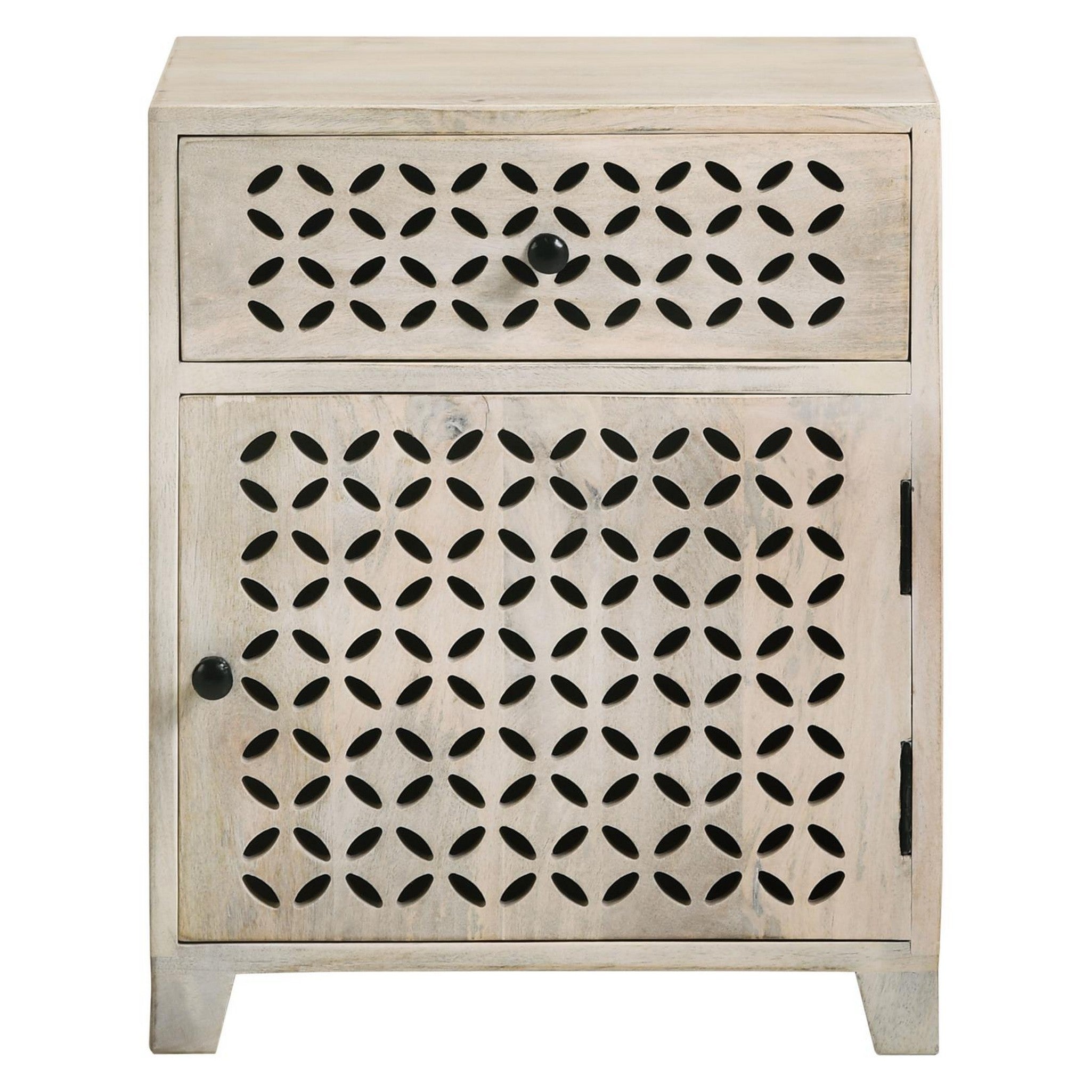 August 1-door Accent Cabinet White Washed 953569