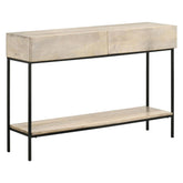 Rubeus 2-drawer Console Table with Open Shelf White Washed 959541