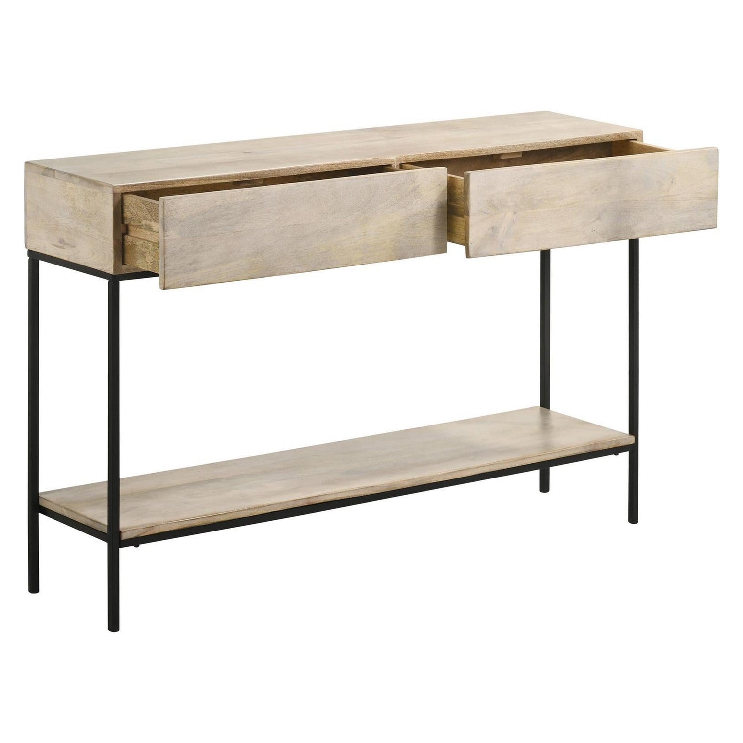 Rubeus 2-drawer Console Table with Open Shelf White Washed 959541