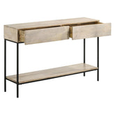 Rubeus 2-drawer Console Table with Open Shelf White Washed 959541