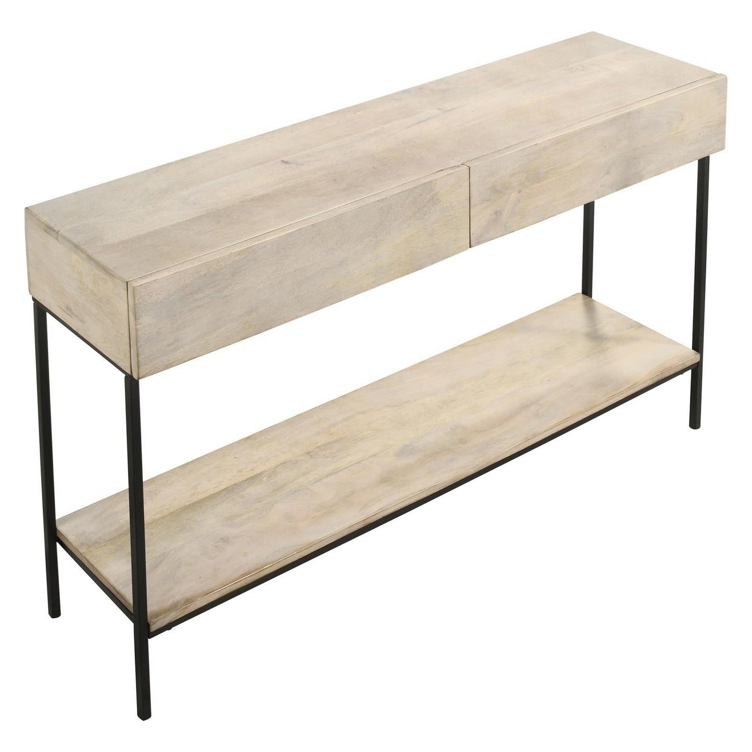 Rubeus 2-drawer Console Table with Open Shelf White Washed 959541