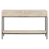 Rubeus 2-drawer Console Table with Open Shelf White Washed 959541