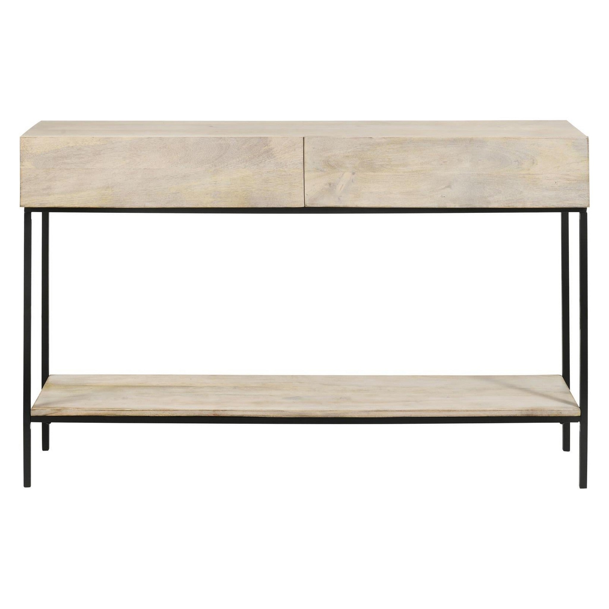 Rubeus 2-drawer Console Table with Open Shelf White Washed 959541