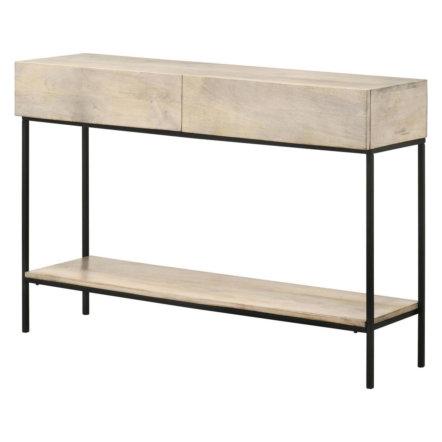 Rubeus 2-drawer Console Table with Open Shelf White Washed 959541