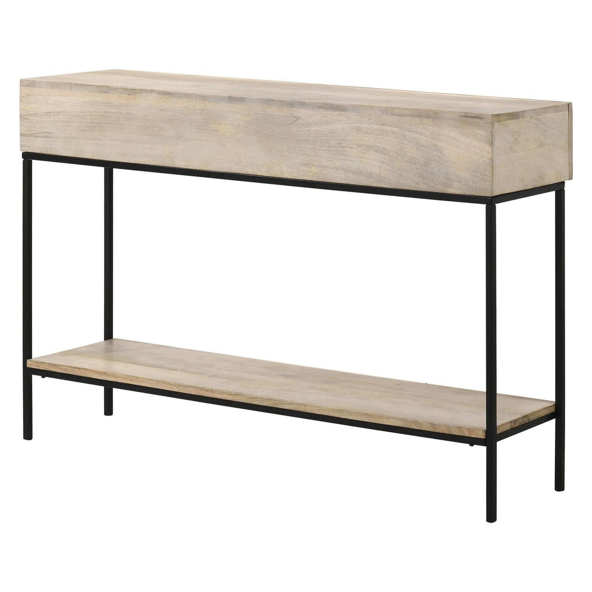 Rubeus 2-drawer Console Table with Open Shelf White Washed 959541