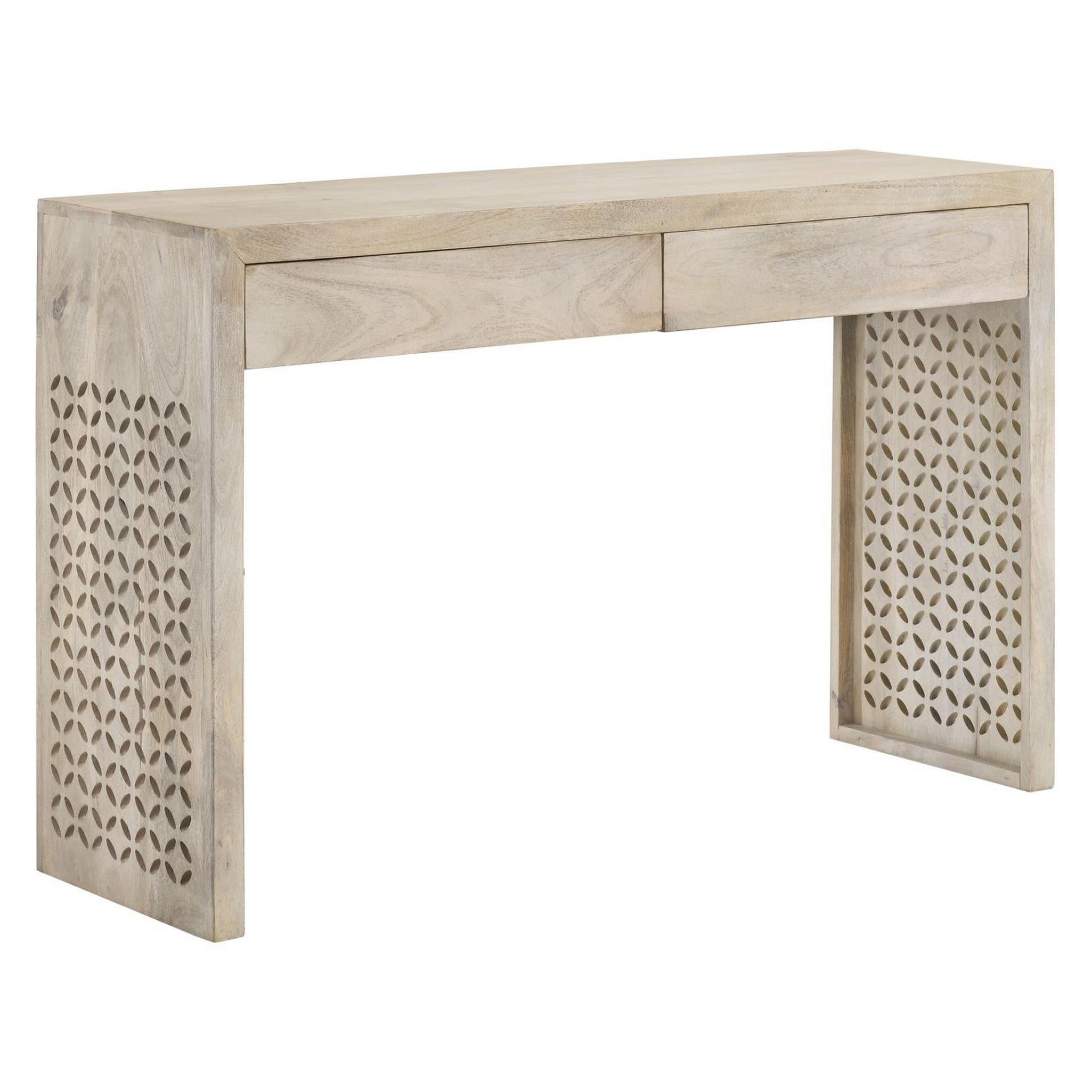 Rickman Rectangular 2-drawer Console Table White Washed 959543