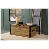 Simmons Rectangular Storage Trunk Natural and Black 959553