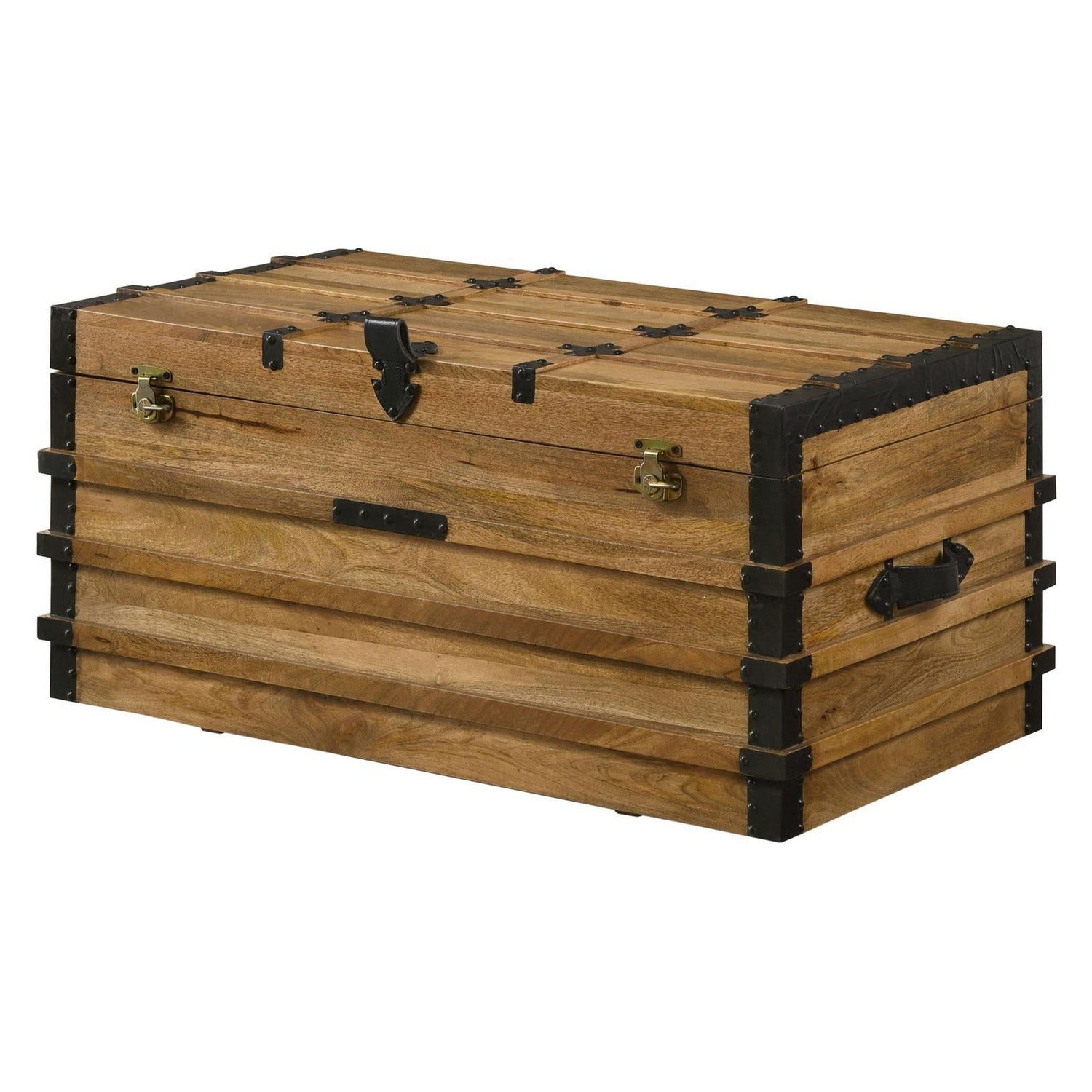 Simmons Rectangular Storage Trunk Natural and Black 959553