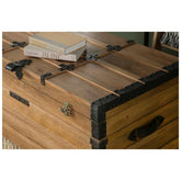 Simmons Rectangular Storage Trunk Natural and Black 959553