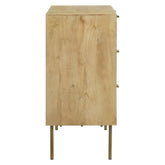 Zamora 3-drawer Accent Cabinet Natural and Antique Brass 959579