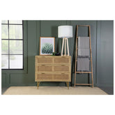 Zamora 3-drawer Accent Cabinet Natural and Antique Brass 959579