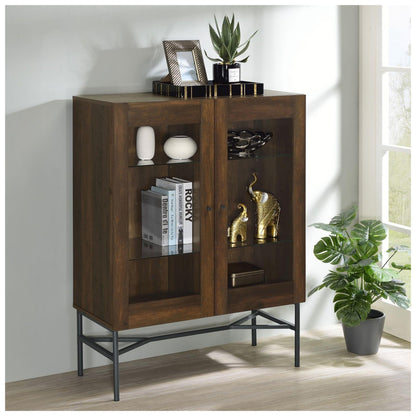 Bonilla 2-door Accent Cabinet with Glass Shelves 959625