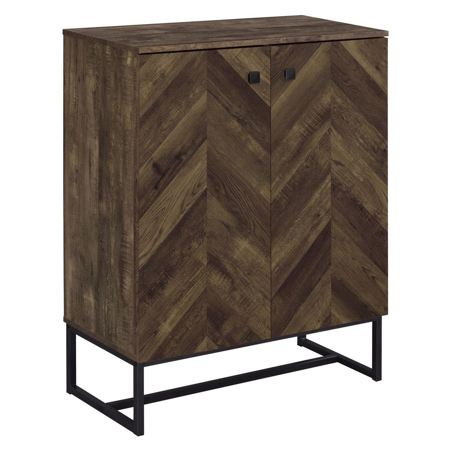 Carolyn 2-door Accent Cabinet Rustic Oak and Gunmetal 959639