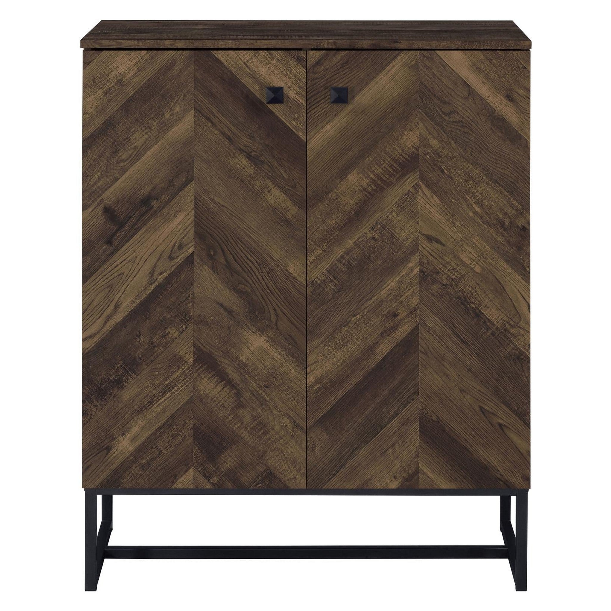 Carolyn 2-door Accent Cabinet Rustic Oak and Gunmetal 959639