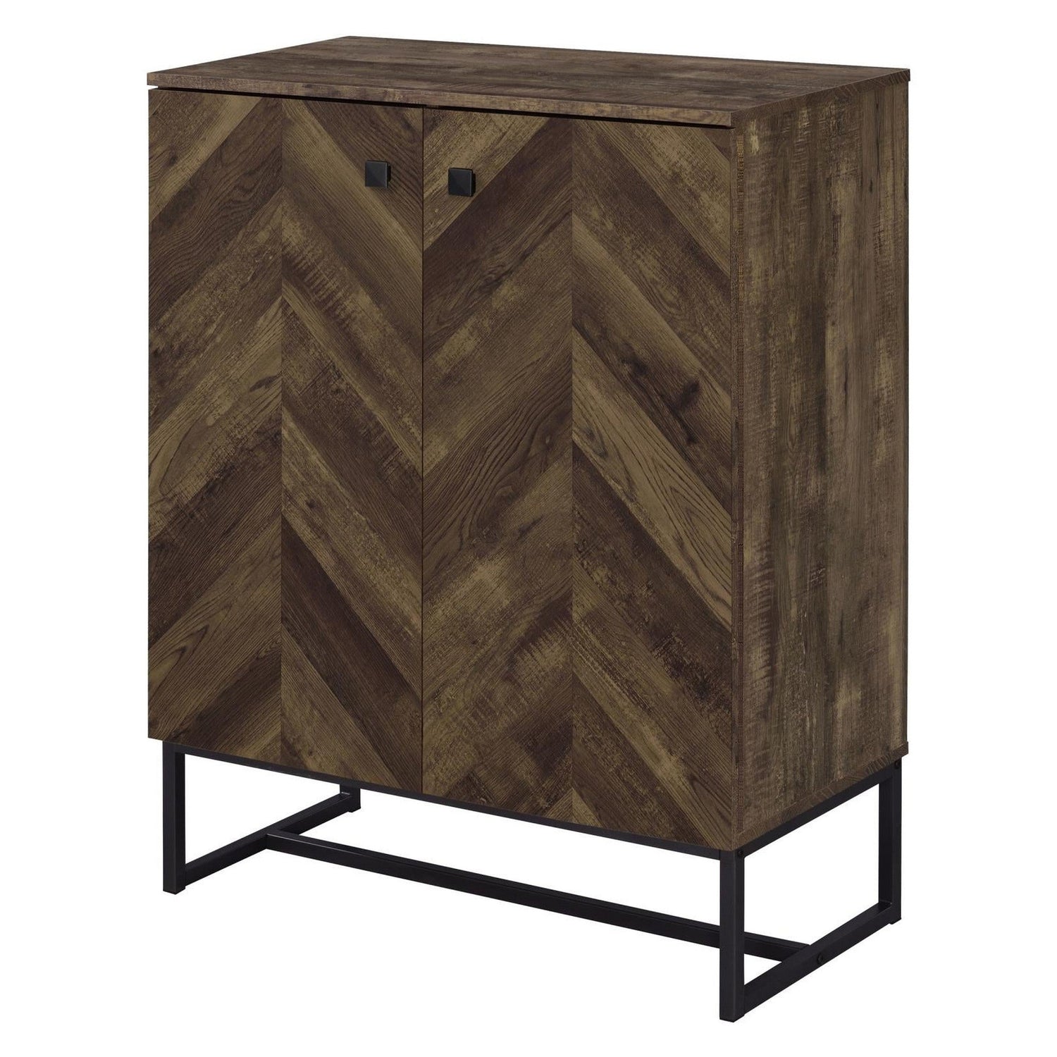 Carolyn 2-door Accent Cabinet Rustic Oak and Gunmetal 959639