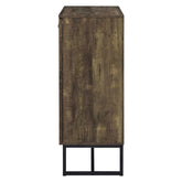 Carolyn 2-door Accent Cabinet Rustic Oak and Gunmetal 959639