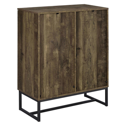 Carolyn 2-door Accent Cabinet Rustic Oak and Gunmetal 959639