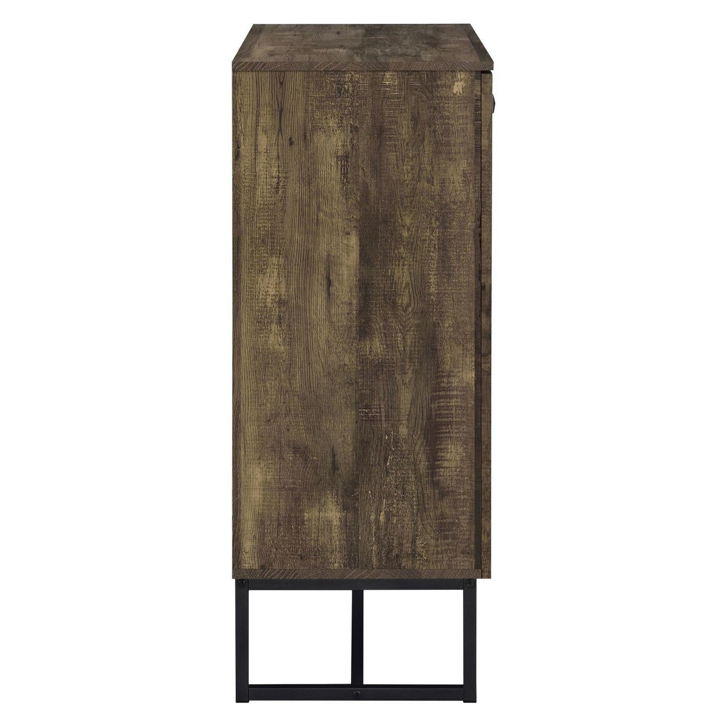 Carolyn 2-door Accent Cabinet Rustic Oak and Gunmetal 959639