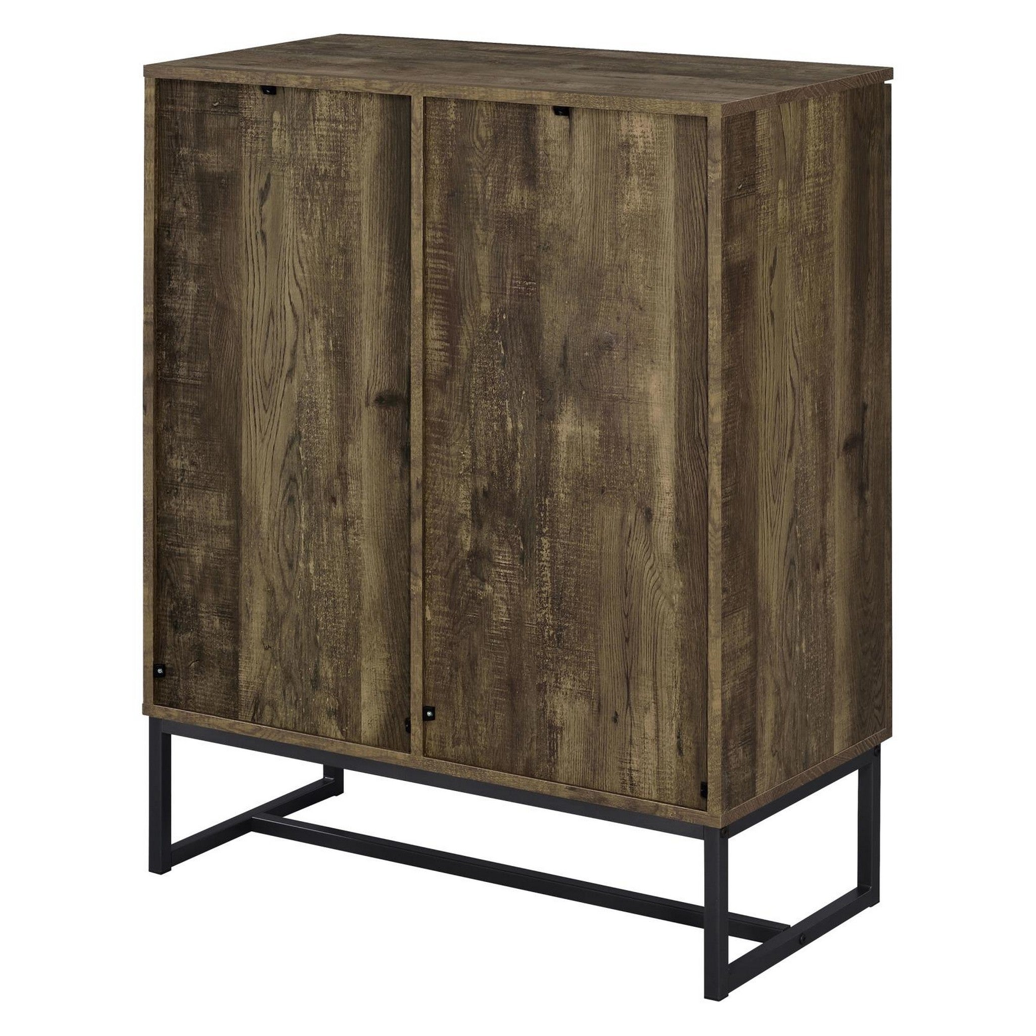 Carolyn 2-door Accent Cabinet Rustic Oak and Gunmetal 959639