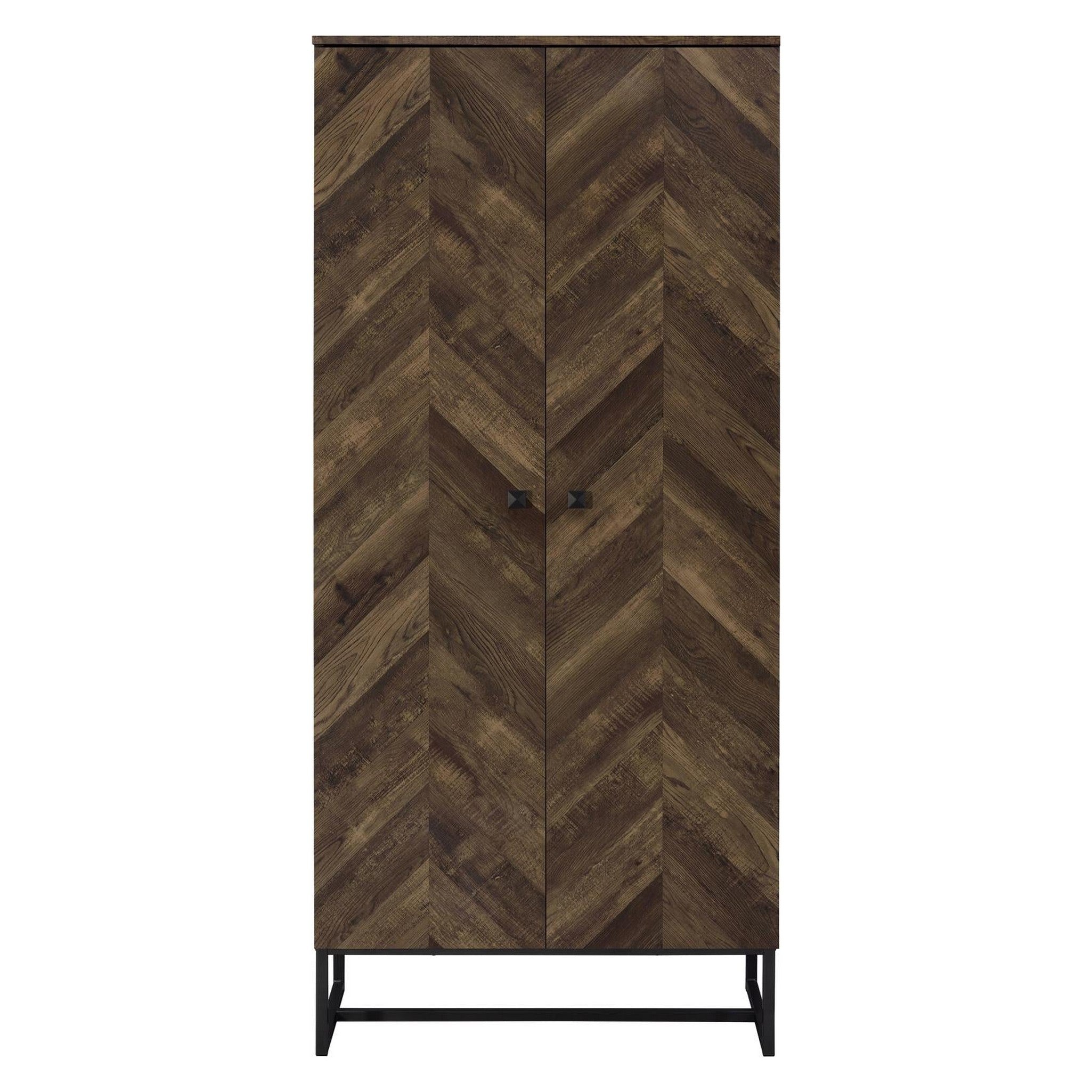 Carolyn 2-door Accent Cabinet Rustic Oak and Gunmetal 959640