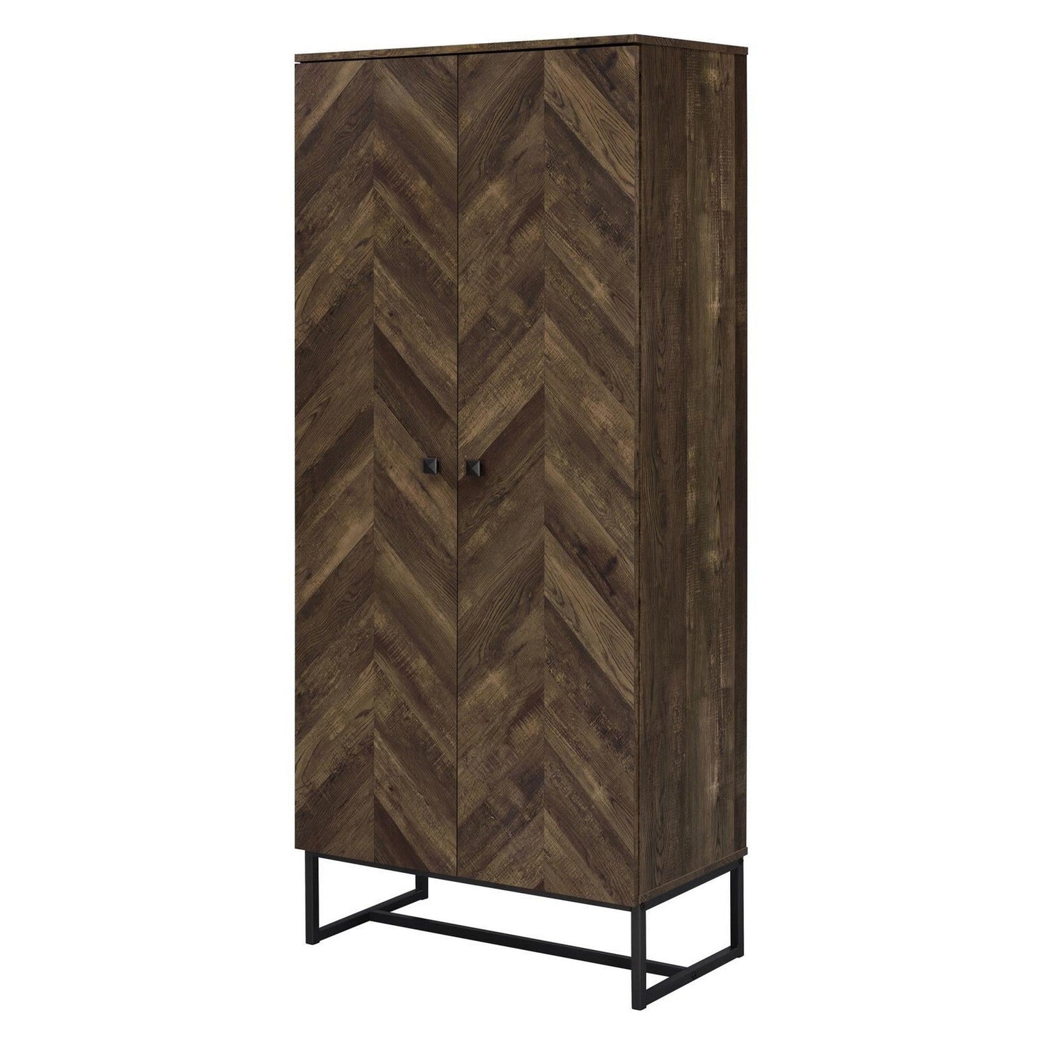 Carolyn 2-door Accent Cabinet Rustic Oak and Gunmetal 959640