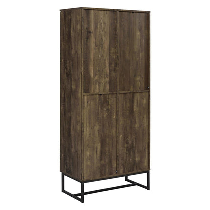 Carolyn 2-door Accent Cabinet Rustic Oak and Gunmetal 959640