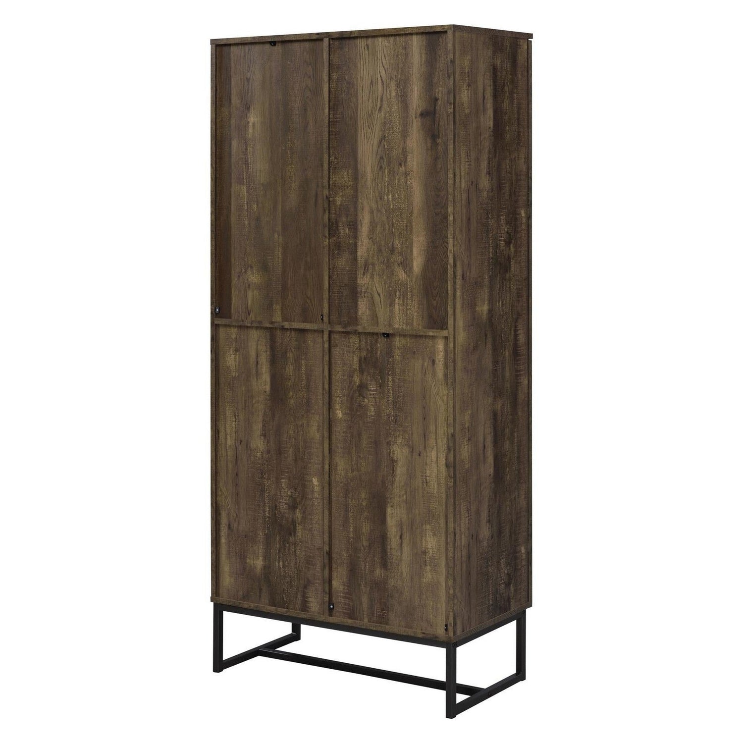 Carolyn 2-door Accent Cabinet Rustic Oak and Gunmetal 959640