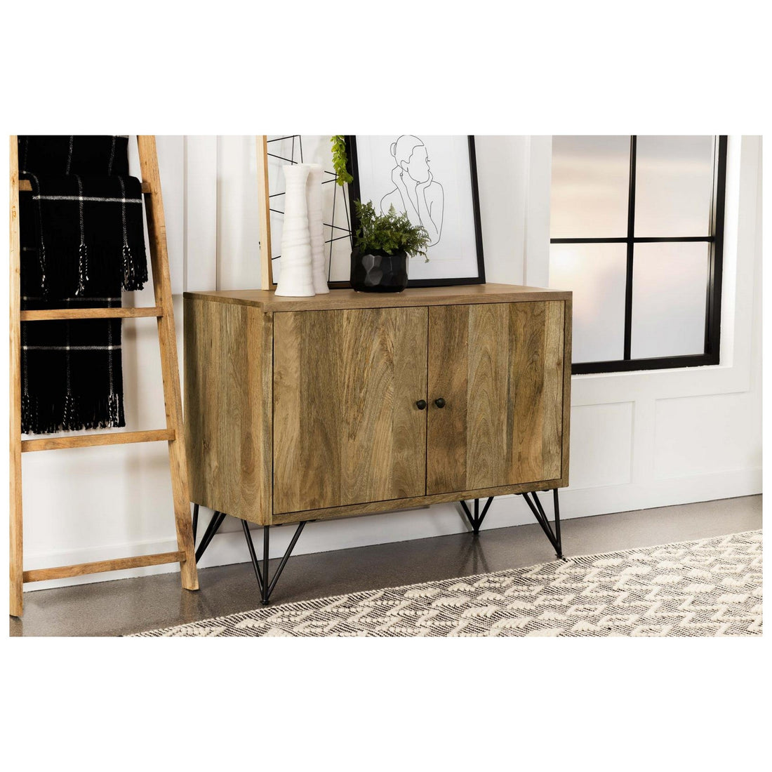 Eileen Rectangular 2-door Accent Cabinet Natural 959651