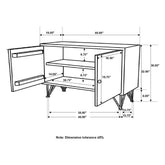 Eileen Rectangular 2-door Accent Cabinet Natural 959651