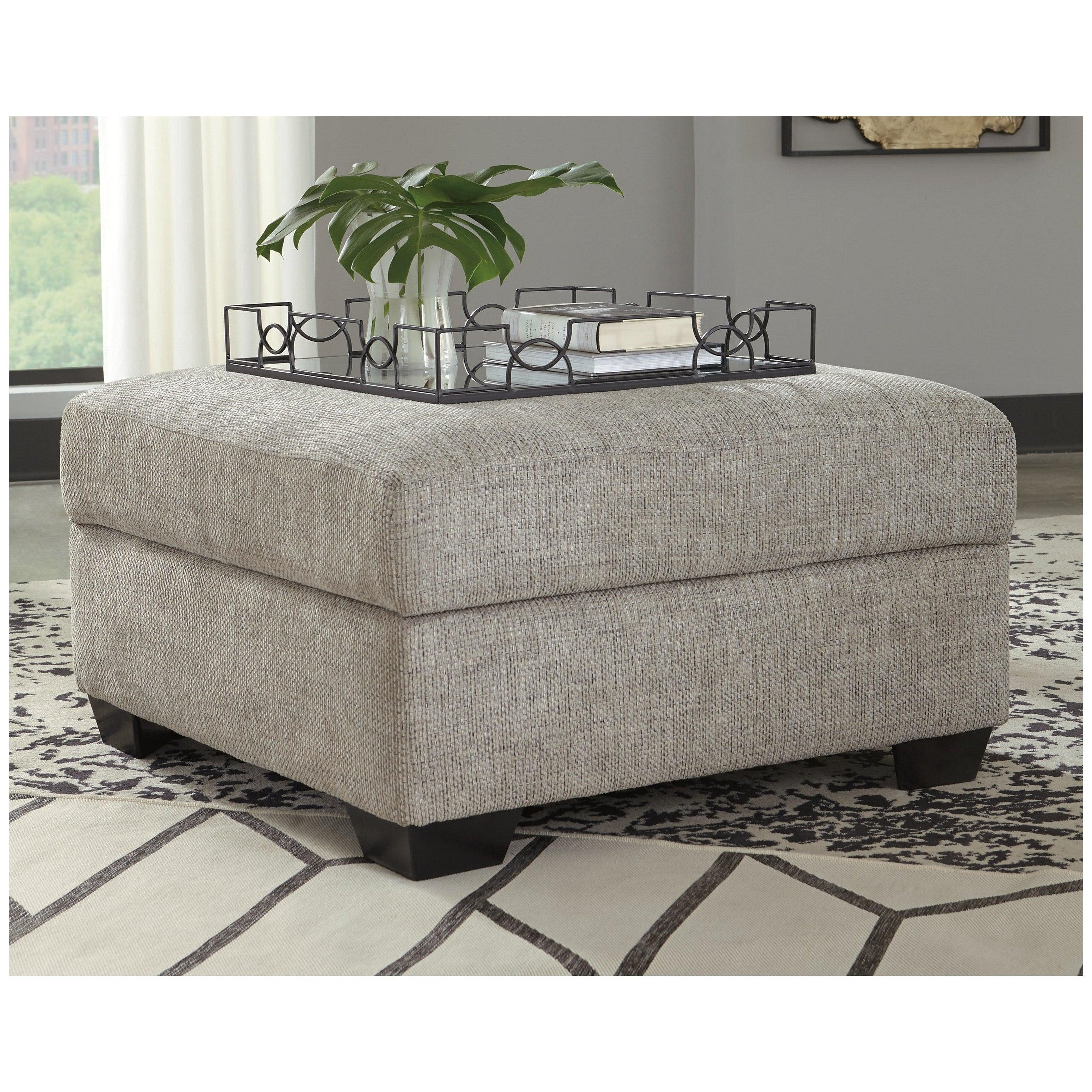 Megginson Ottoman With Storage Ash-9600611