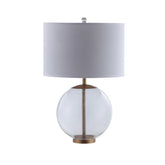 Kenny Drum Shade Table Lamp with Glass Base White 961227