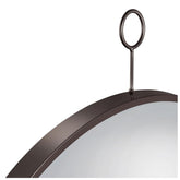 Gwyneth Round Wall Mirror Black Nickel 961495