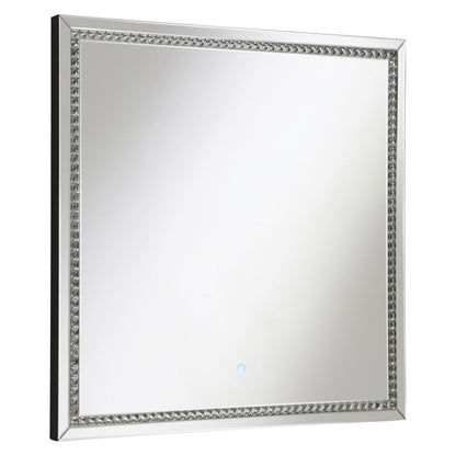 Noelle Square Wall Mirror with LED Lights 961506