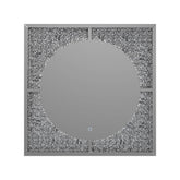 Theresa LED Wall Mirror Silver and Black 961554