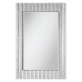 Aideen Rectangular Wall Mirror with Vertical Stripes of Faux Crystals 961614