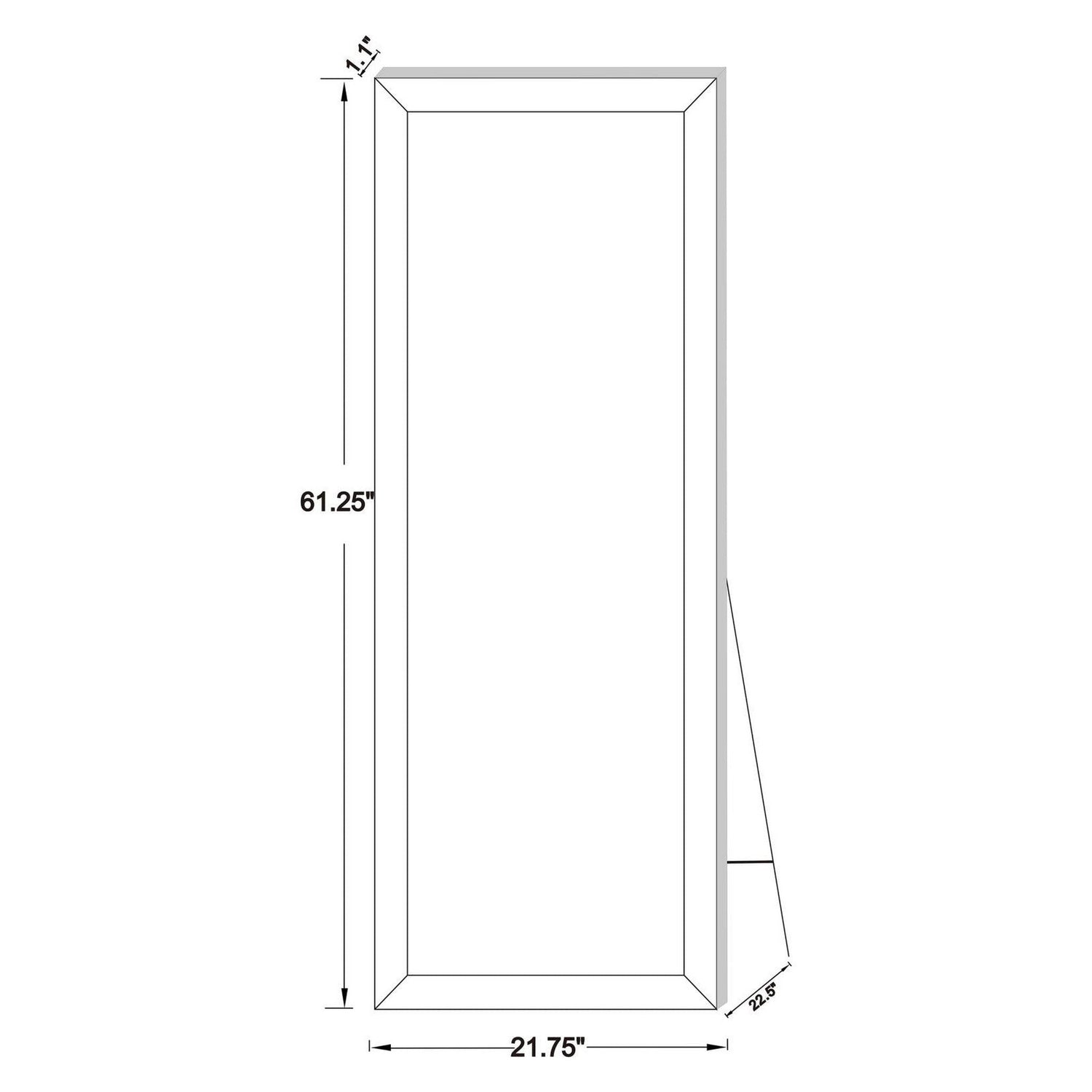 Soline Rectangle Cheval Mirror 961633