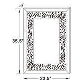 Valerie Crystal Inlay Rectangle Wall Mirror 961635