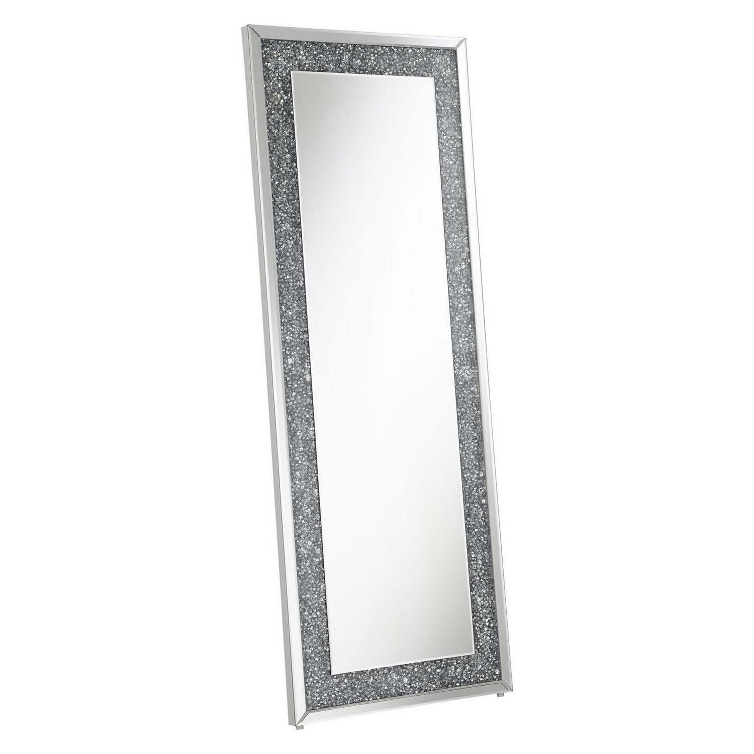 Sylvia Crystal Inlay Rectangle Floor Mirror 961636