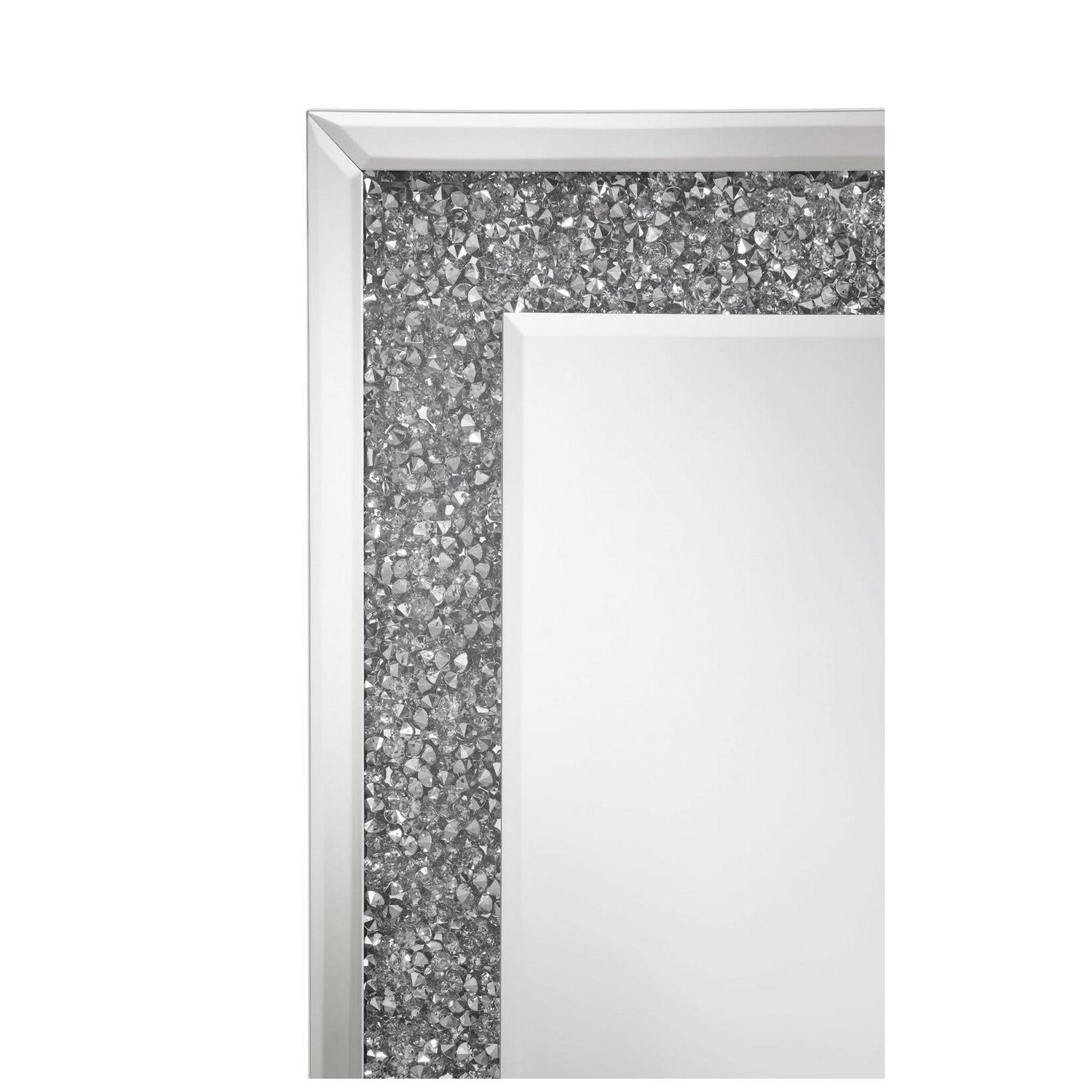 Sylvia Crystal Inlay Rectangle Floor Mirror 961636