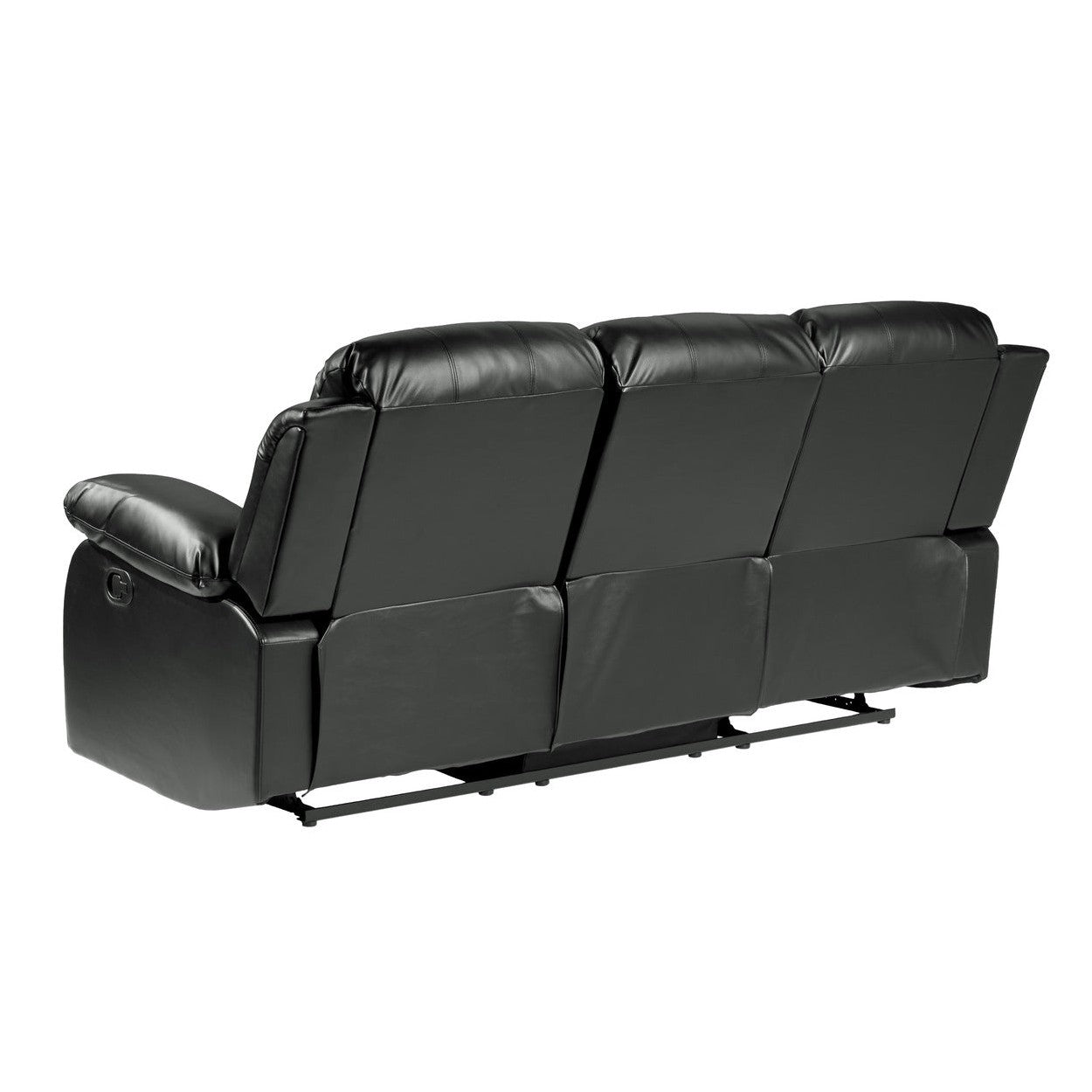 DOUBLE RECLINING SOFA, BLACK BONDED LEATHER MATCH 9700BLK-3