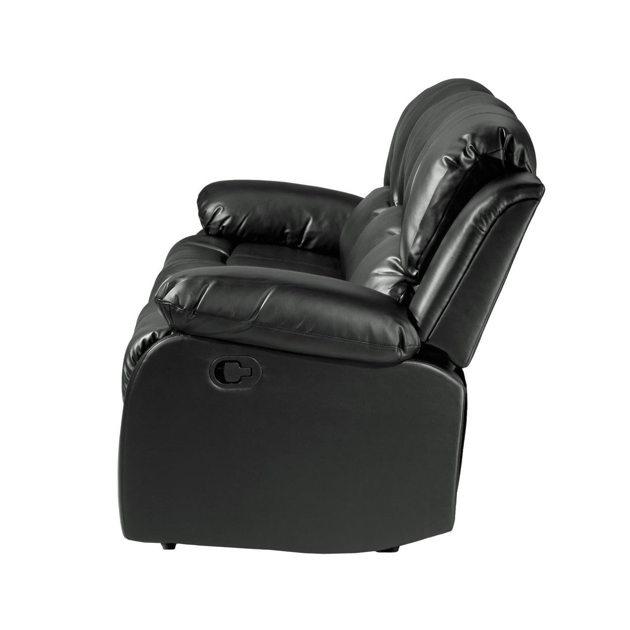 DOUBLE RECLINING SOFA, BLACK BONDED LEATHER MATCH 9700BLK-3