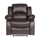 RECLINER CHAIR, BROWN BONDED LEATHER MATCH 9700BRW-1