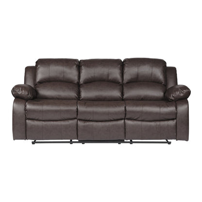 DOUBLE RECLINING SOFA, BROWN BONDED LEATHER MATCH 9700BRW-3