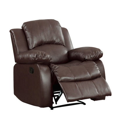 RECLINER CHAIR, BROWN BONDED LEATHER MATCH 9700BRW-1