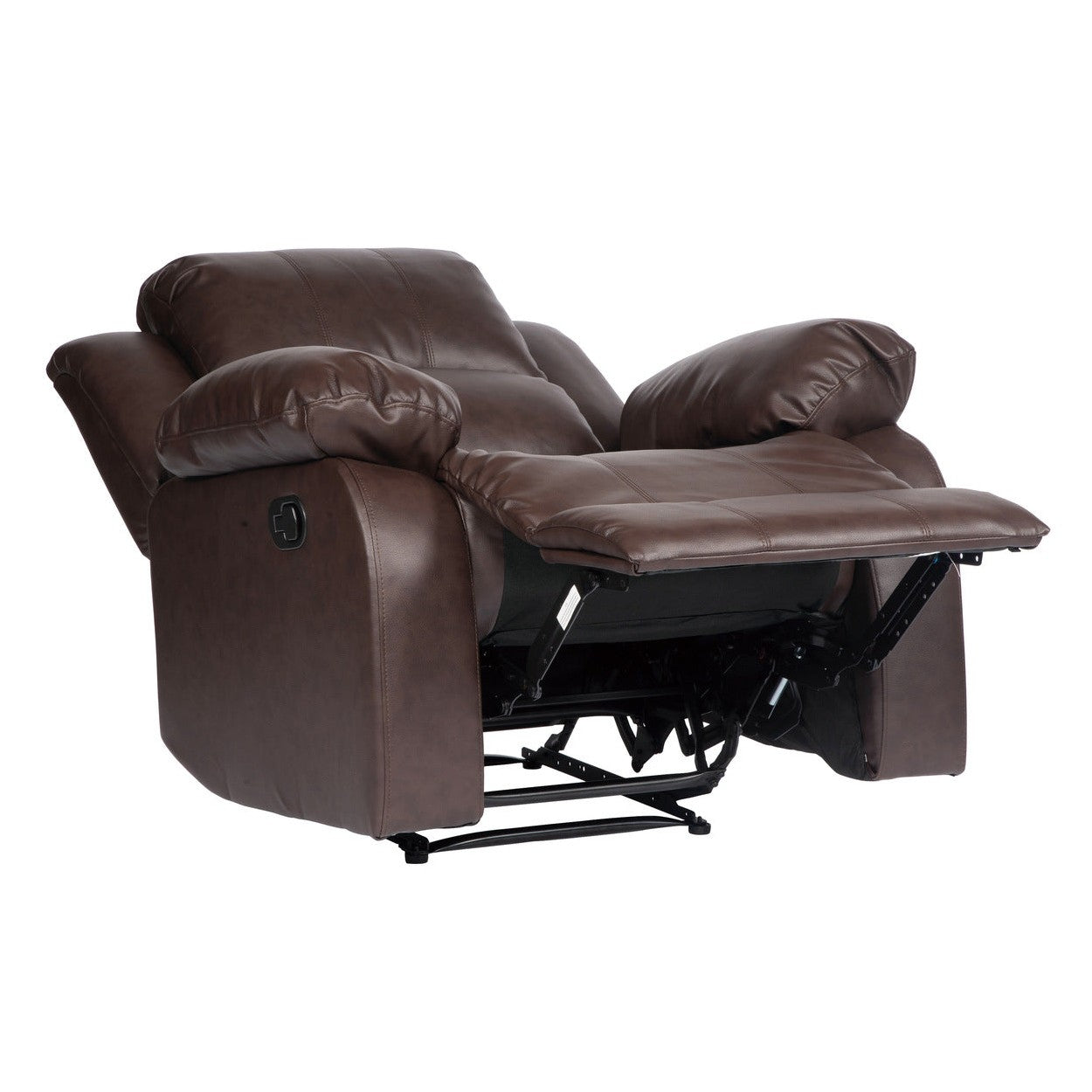 RECLINER CHAIR, BROWN BONDED LEATHER MATCH 9700BRW-1