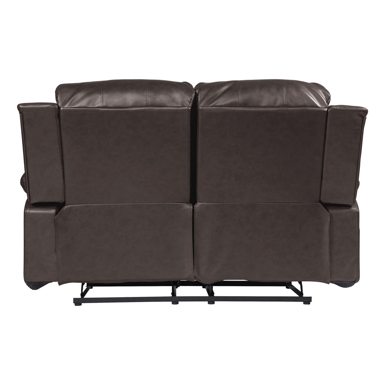 DOUBLE RECLINING LOVE SEAT, BROWN BONDED LEATHER MATCH 9700BRW-2