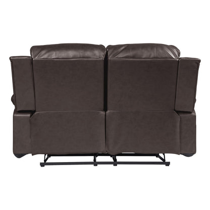 DOUBLE RECLINING LOVE SEAT, BROWN BONDED LEATHER MATCH 9700BRW-2