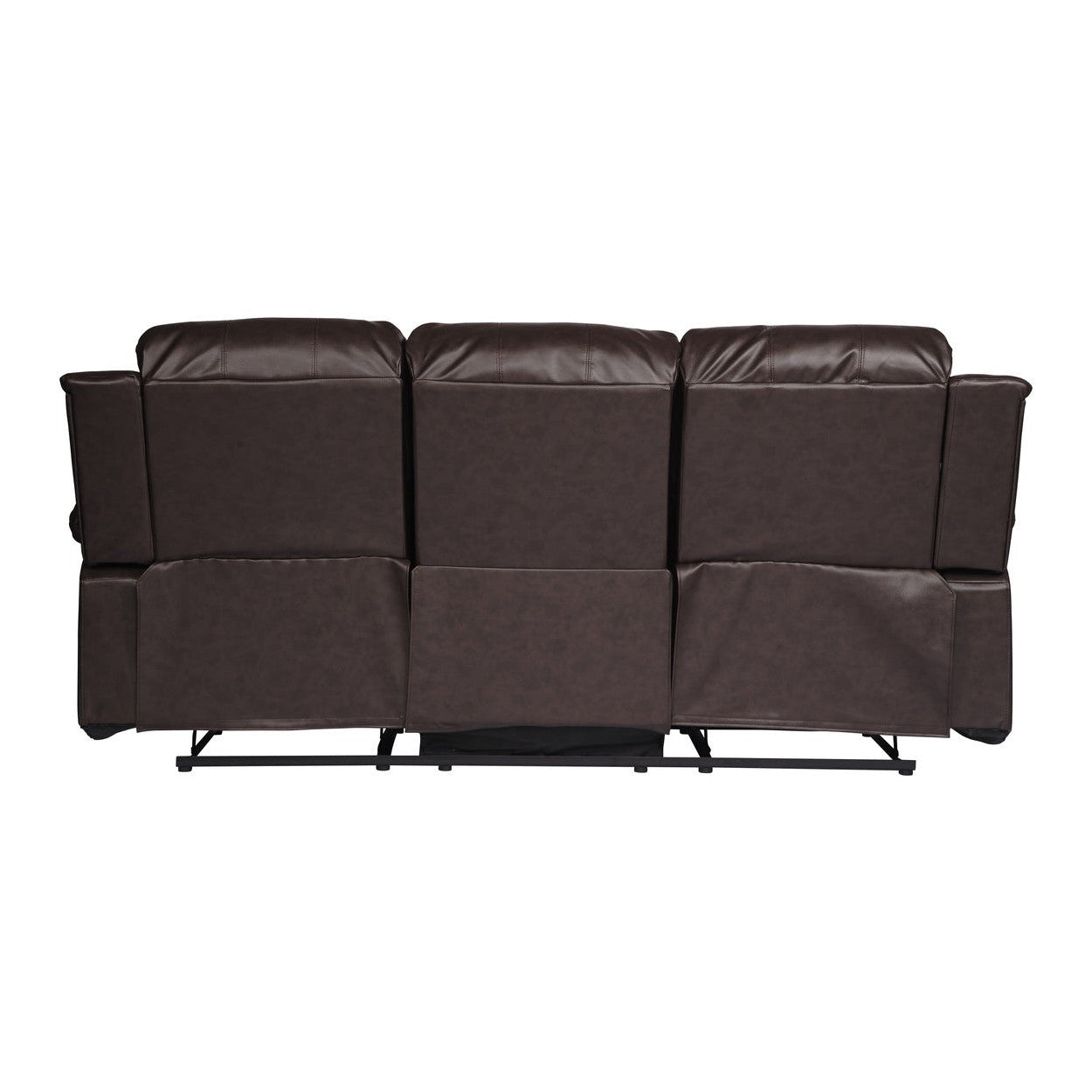 DOUBLE RECLINING SOFA, BROWN BONDED LEATHER MATCH 9700BRW-3