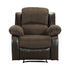 RECLINER CHAIR, CHOCOLATE TEXTURED PLUSH MICROFIBER AND DARK BROWN PU 9700FCP-1